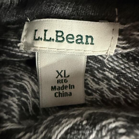 L.L.Bean Sweater Womens XL Gray White Turtleneck Fair Isle Nordic Cashmere Blend - Picture 6 of 11